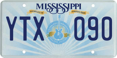 MS license plate YTX090