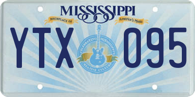 MS license plate YTX095