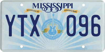 MS license plate YTX096