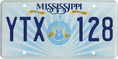 MS license plate YTX128