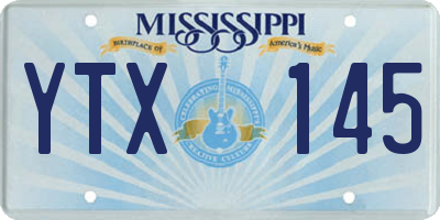 MS license plate YTX145