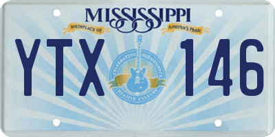 MS license plate YTX146