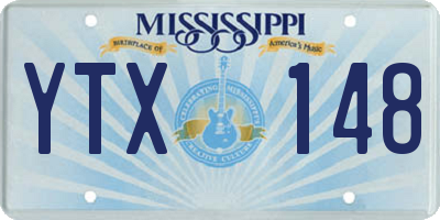 MS license plate YTX148