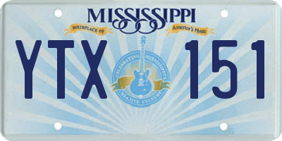 MS license plate YTX151