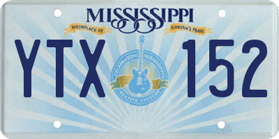 MS license plate YTX152