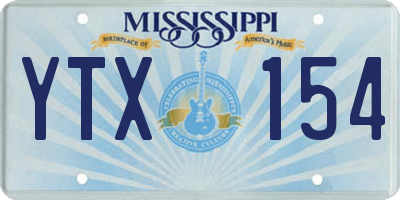 MS license plate YTX154