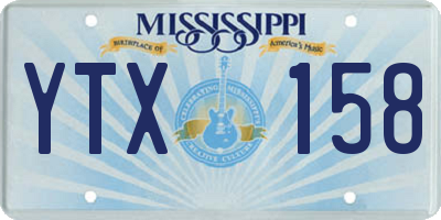 MS license plate YTX158