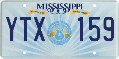 MS license plate YTX159