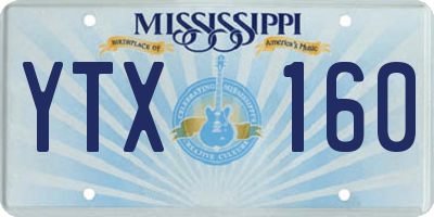 MS license plate YTX160