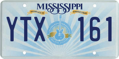 MS license plate YTX161