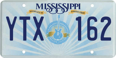 MS license plate YTX162