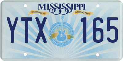 MS license plate YTX165