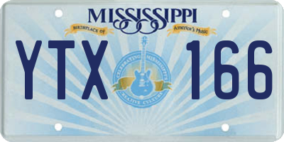 MS license plate YTX166