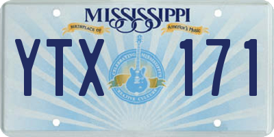 MS license plate YTX171