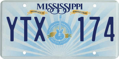 MS license plate YTX174