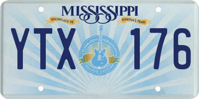MS license plate YTX176