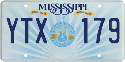 MS license plate YTX179