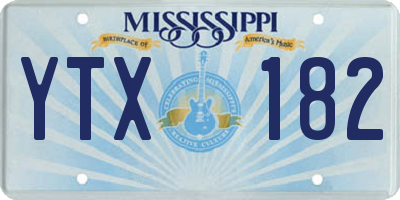 MS license plate YTX182