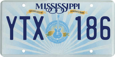 MS license plate YTX186