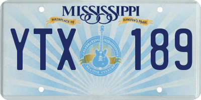 MS license plate YTX189