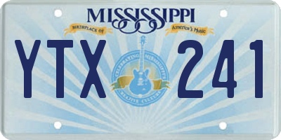MS license plate YTX241