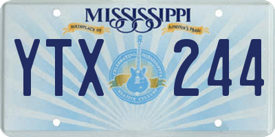 MS license plate YTX244
