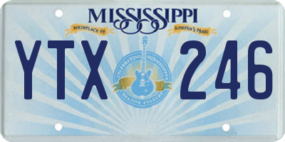 MS license plate YTX246