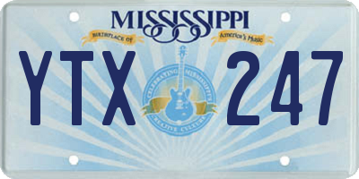 MS license plate YTX247