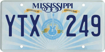 MS license plate YTX249