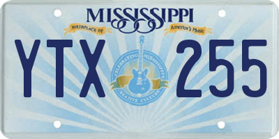 MS license plate YTX255