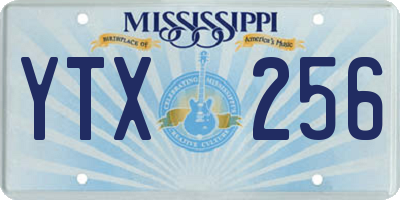 MS license plate YTX256