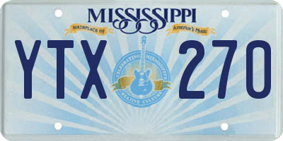 MS license plate YTX270