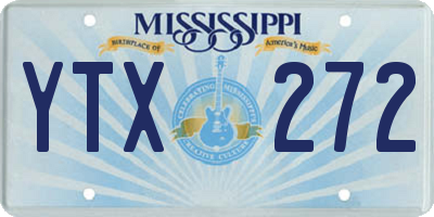 MS license plate YTX272