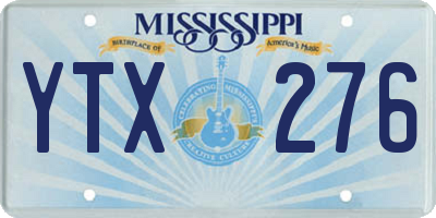 MS license plate YTX276