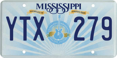 MS license plate YTX279