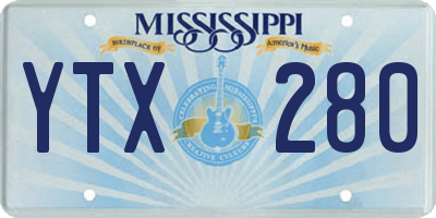 MS license plate YTX280