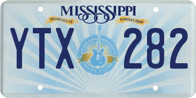 MS license plate YTX282