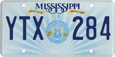 MS license plate YTX284