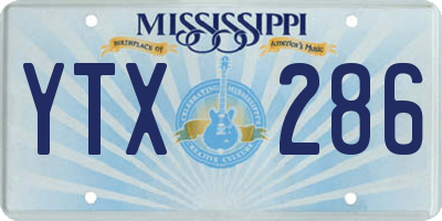 MS license plate YTX286