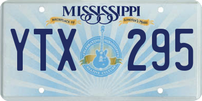 MS license plate YTX295