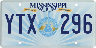 MS license plate YTX296