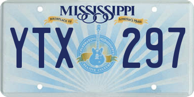 MS license plate YTX297
