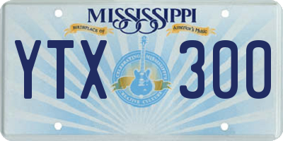 MS license plate YTX300