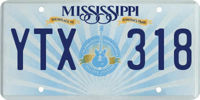 MS license plate YTX318