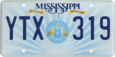MS license plate YTX319