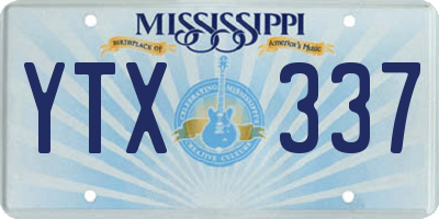 MS license plate YTX337
