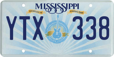 MS license plate YTX338