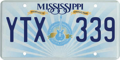 MS license plate YTX339