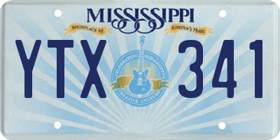 MS license plate YTX341