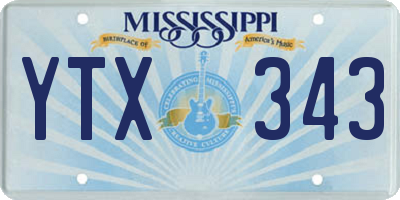 MS license plate YTX343